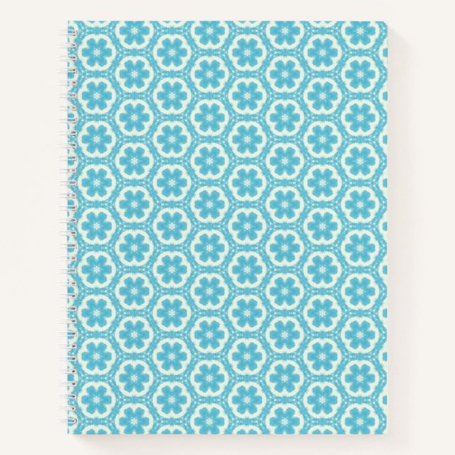Sky Blue Floral Spiral Notebook (Front)