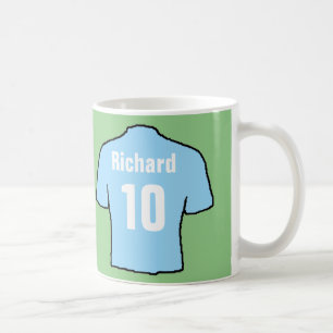 Sky Blue Football Fan Shirt Coffee Mug