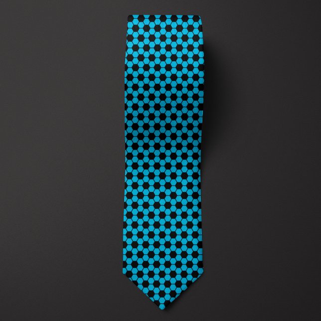 Sky Blue Futbol Soccer Ball Pattern Tie (Creator Uploaded)