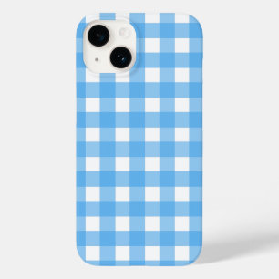 Sky blue gingham Case-Mate iPhone 14 case
