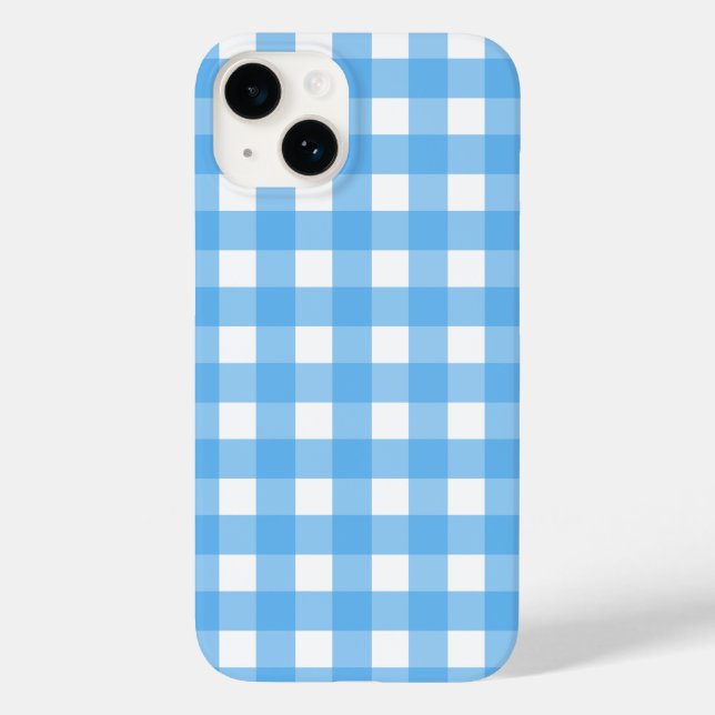 Sky blue gingham Case-Mate iPhone case (Back)