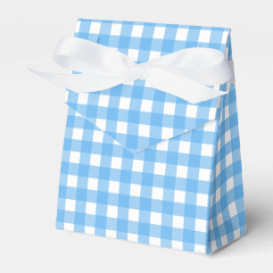 Sky blue gingham favour box