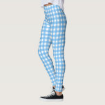 Sky blue gingham leggings<br><div class="desc">Sky blue gingham</div>