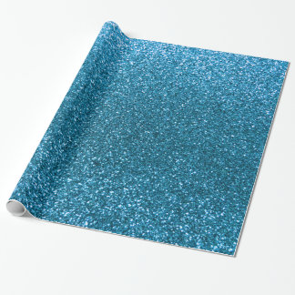 Sky blue glitter wrapping paper