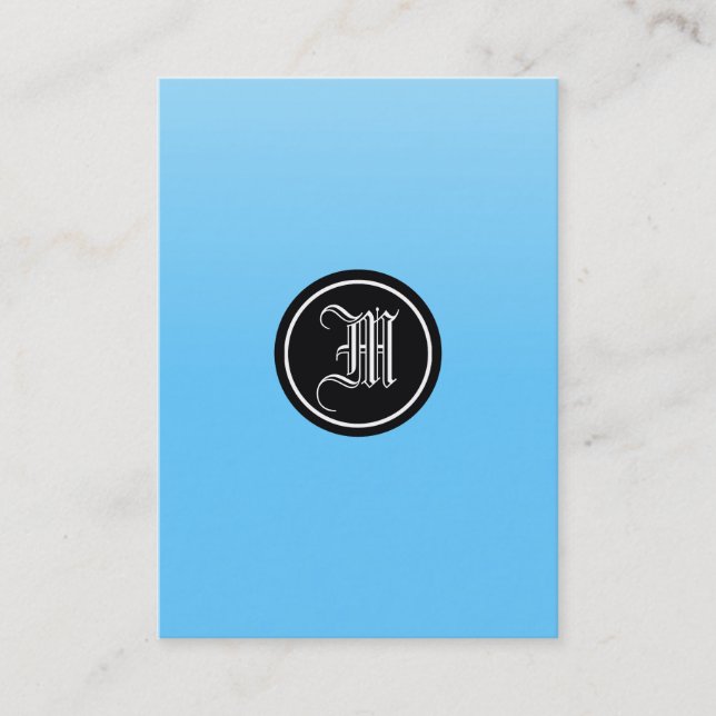 Sky Blue Gothic Business Card (Front)