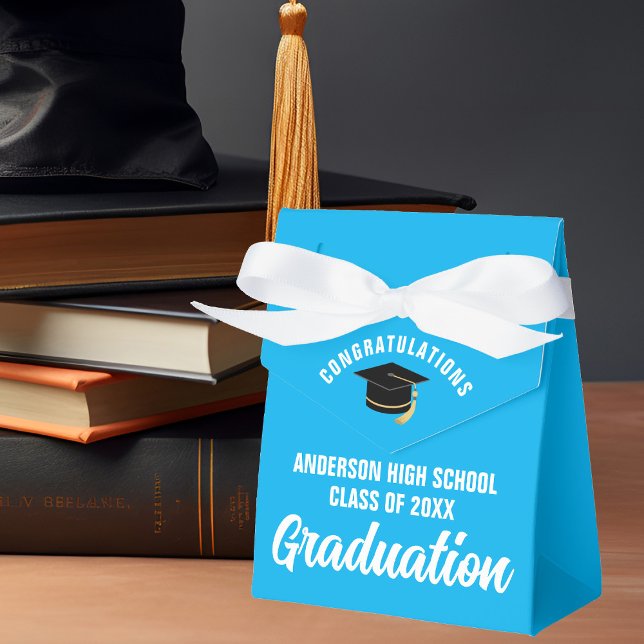 Sky Blue Graduation Party Customised Favour Box (Creator Uploaded)