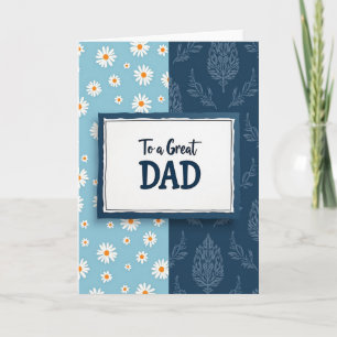 Sky Blue Great Dad Message Card