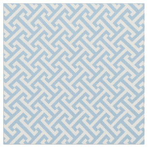 Sky Blue Greek Key Pattern Fabric