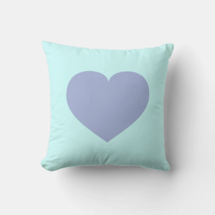 Sky Blue Heart and Sky Blue Hearts - Reversible Cushion