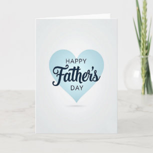 Sky Blue Heart Fathers Day Card