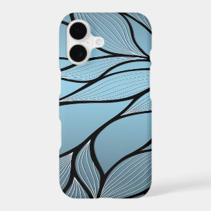 Sky Blue Hues Creative Leave Pattern