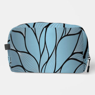 Sky Blue Hues Creative Leave Pattern Dopp Kit