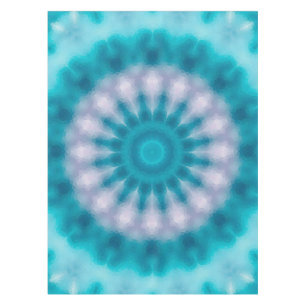 Sky blue kaleidoscope tablecloth