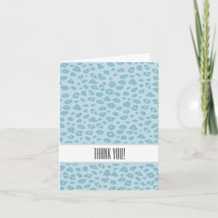 Sky Blue Leopard Print Thank You