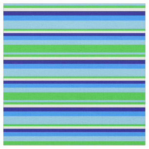 Sky Blue, Lime Green, Mint Cream, Dark Blue & Blue Fabric
