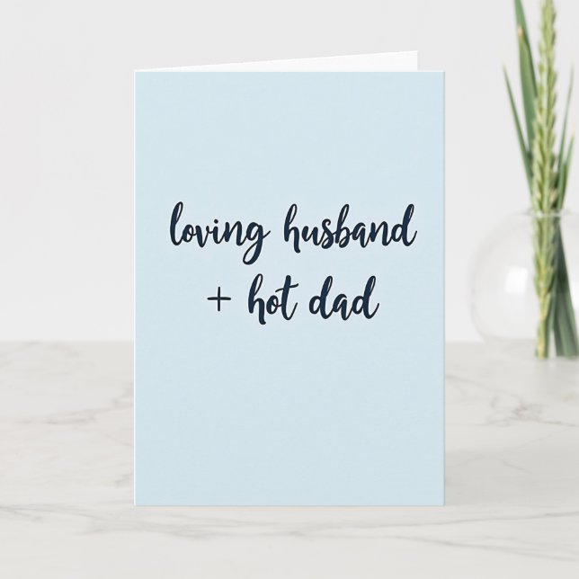 Sky Blue Loving Husband Card (Front)