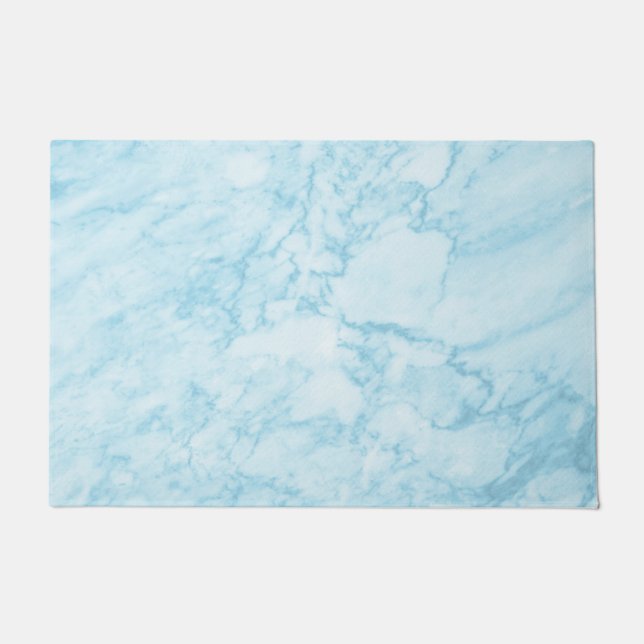Sky Blue Marble  Doormat (Front)