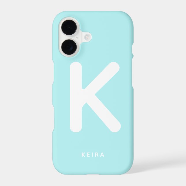 Sky Blue Monogram Phone Case (Back)