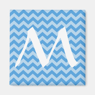 Sky Blue Moroccan Moods Chevrons Magnet