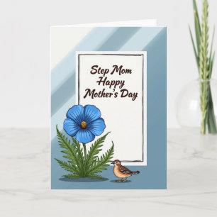 Sky Blue Mothers Day Message Card
