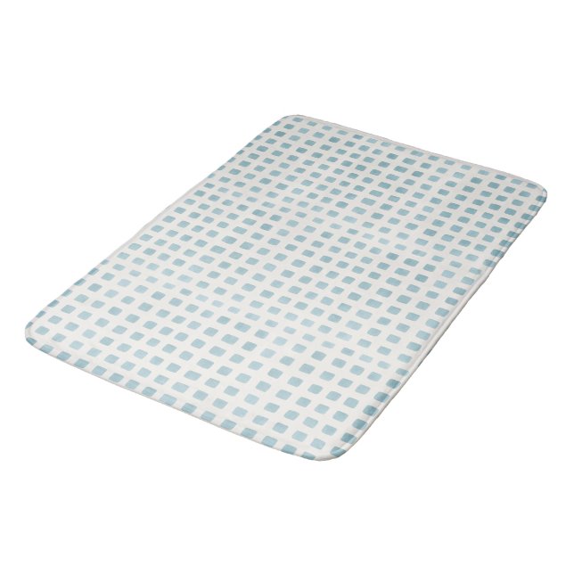 Sky Blue Nordic Dots Bath Mat (Angled)