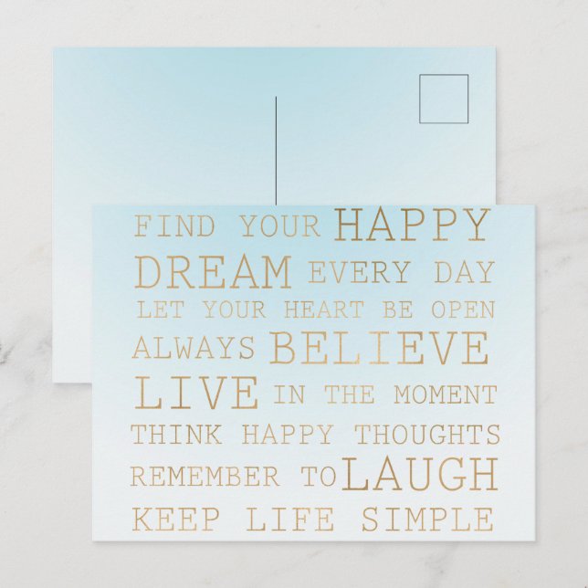 Sky Blue Ombre Postcard (Front/Back)