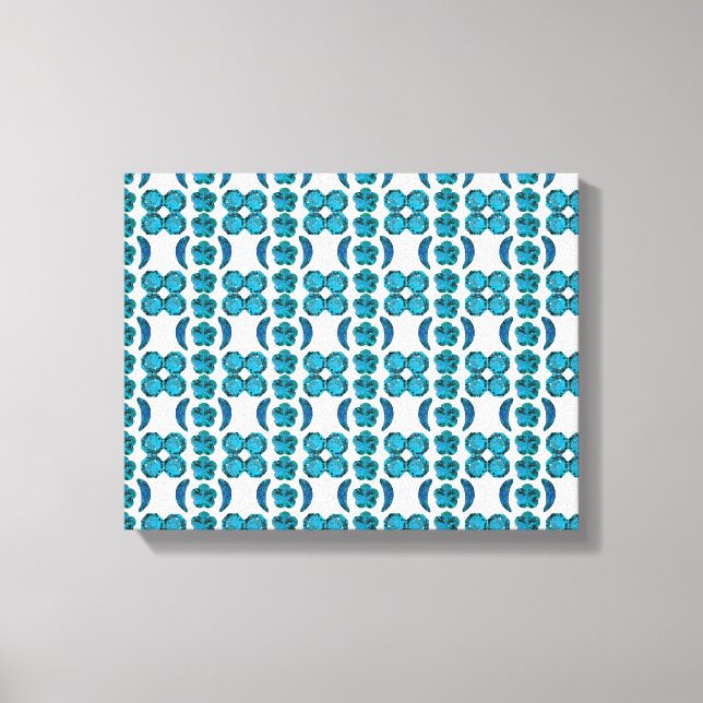 Sky Blue Pattern Canvas Print (Front)