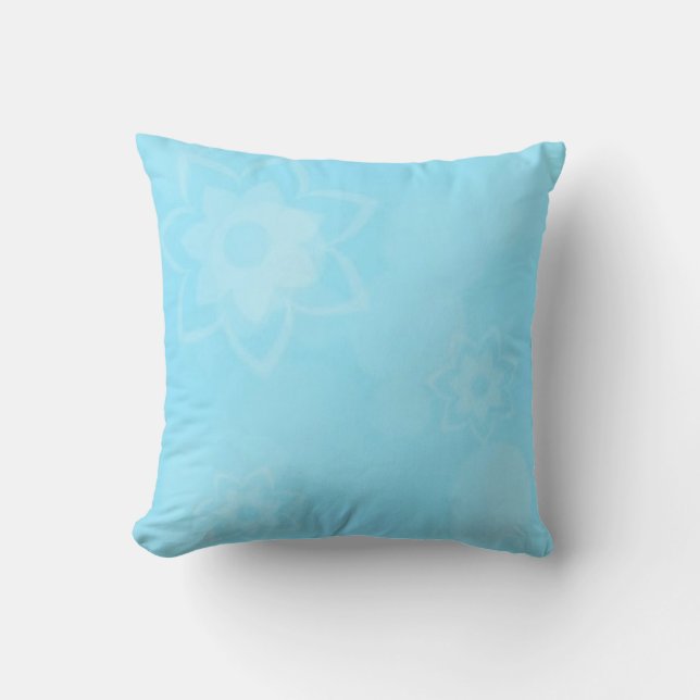 Sky Blue Pattern Cushion (Front)