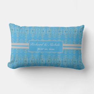 Sky Blue Pattern Keepsake Lumbar Cushion