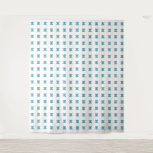 Sky Blue Pattern Tapestry
