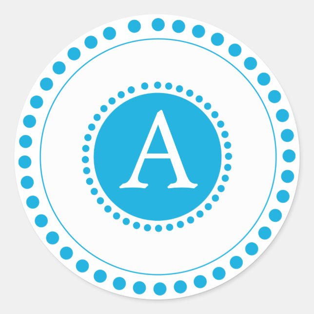 Sky Blue - Personalised envelope seals (Front)