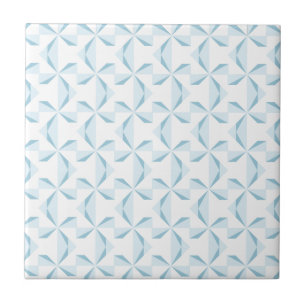 Sky Blue Pinwheels Ceramic Tile
