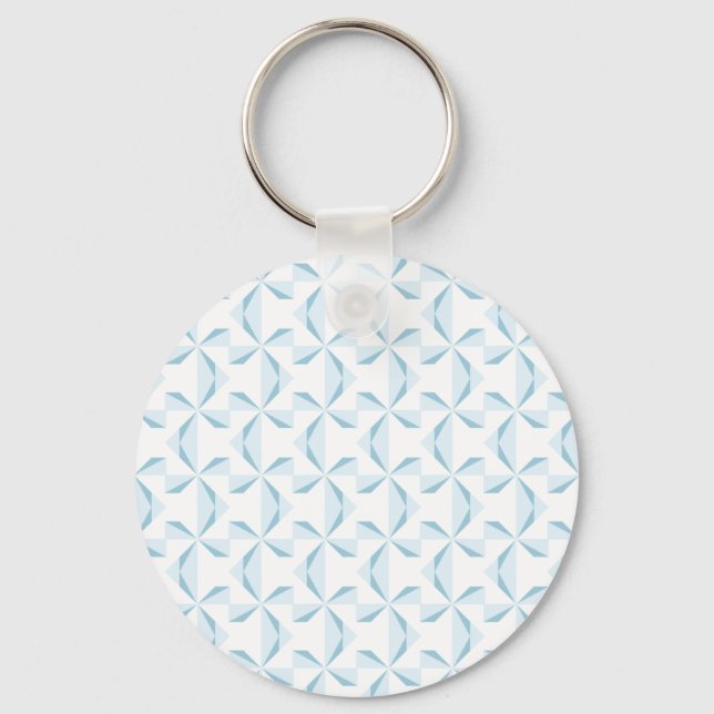 Sky Blue Pinwheels Key Ring (Front)