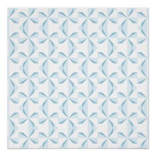 Sky Blue Pinwheels Poster