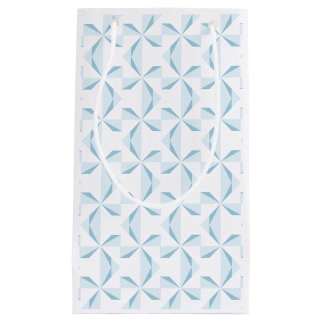 Sky Blue Pinwheels Small Gift Bag (Front)