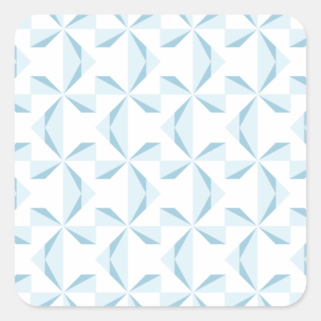 Sky Blue Pinwheels Square Sticker (Front)