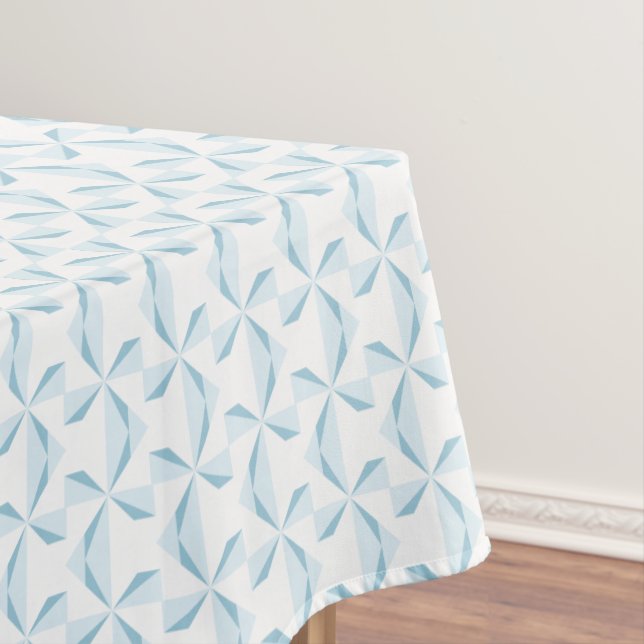 Sky Blue Pinwheels Tablecloth (In Situ)