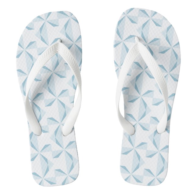 Sky Blue Pinwheels Thongs (Footbed)
