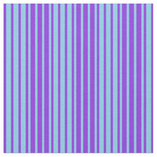 Sky Blue & Purple Lines Pattern Fabric