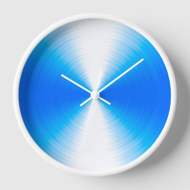 Sky Blue Radiant Contemporary Clock (Front)