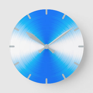 Sky Blue Radiant Contemporary Round Clock