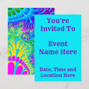 Sky Blue Rainbow Melt Invitation