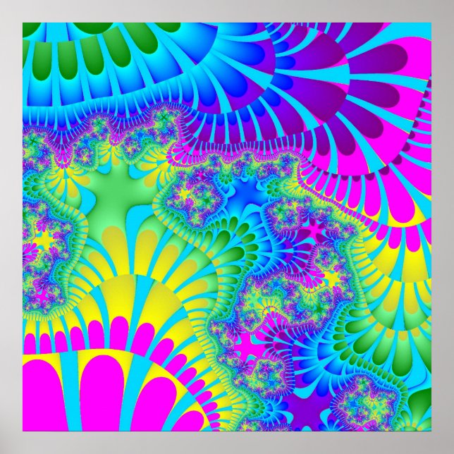 Sky Blue Rainbow Melt Poster (Front)