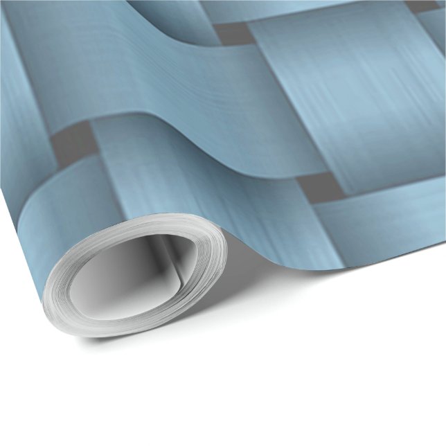 Sky Blue Ribbon Wrapping Paper (Roll Corner)