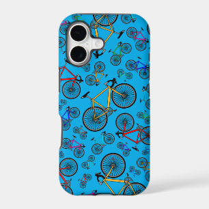 Sky blue road bikes