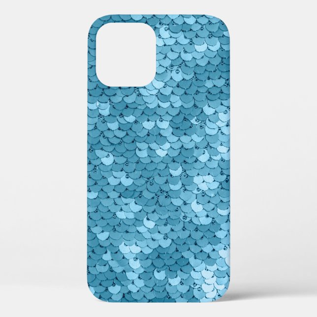 Sky blue shiny fabric with sequins, abstract backg Case-Mate iPhone case (Back)