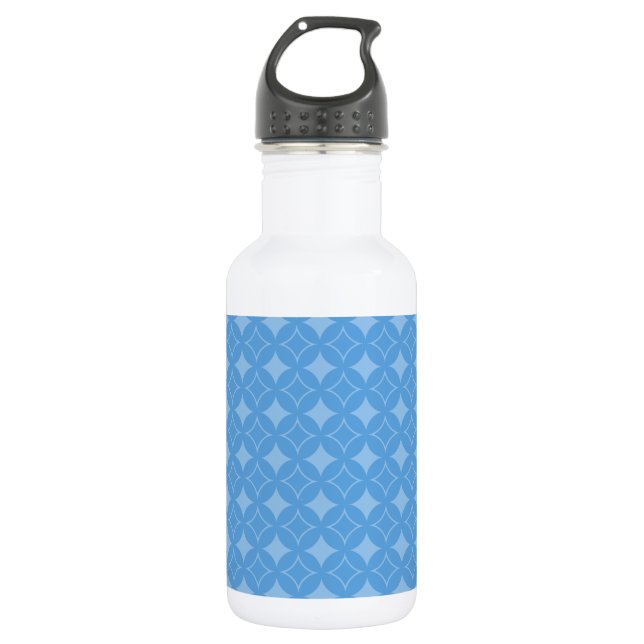 Sky blue shippo pattern 532 ml water bottle (Front)