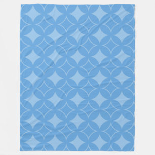 Sky blue shippo pattern fleece blanket