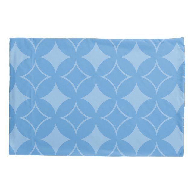 Sky blue shippo pattern pillowcase (Back)