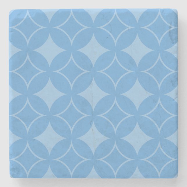 Sky blue shippo pattern stone coaster (Front)